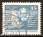 Stamps Germany -  Monumento de Karl Marx,(a)DDR.