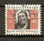Stamps : Europe : Czechoslovakia :  Centenario de la muerte de Josef  Navratil.