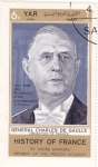 Stamps Yemen -  HISTORIA DE FRANCIA-  General Charles de gaulle liberación de Francia