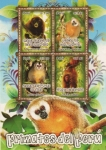 Stamps Peru -  Primates del Perú