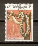 Stamps Laos -  PYTHON   MOLURUS