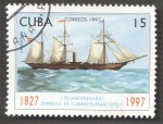 Stamps : America : Cuba :  170 Aniversario empresa de correos maritimos 
