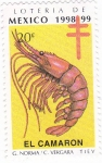 Stamps : America : Mexico :  Loteria de Mexico 1998-99 -EL CAMARON
