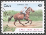 Stamps : America : Cuba :  Dia del sello, 130 Aniversario del correo Mambi