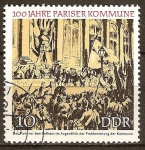 Stamps Germany -  100 Años de la Comuna de París.(DDR)