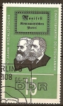 Sellos de Europa - Alemania -  20a Aniv de Partido Socialista Unificado (SED). Marx, Engels y el manifiesto(DDR)