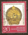 Stamps Germany -  50 Aniversario de la Revolución Popular de Mongolia(DDR)