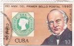 Sellos de America - Cuba -  150  aniversario .del  primer sello postal