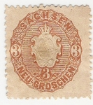 Stamps Germany -  Arms Emboseed