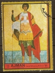 Stamps United Arab Emirates -  Escuela de pinturas de Moscu:San Jorge.