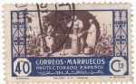 Stamps : Africa : Morocco :  protectorado español-herreros