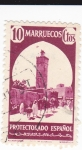 Stamps : Africa : Morocco :  protectorado español-alcazar