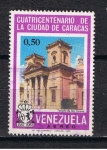 Stamps : America : Venezuela :  Cuatricentenario de la Ciudad de Caracas.  " Templo de Santa Teresa. "