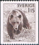 Sellos de Europa - Suecia -  SERIE BÁSICA. OSO DE SUECIA. Y&T Nº 998