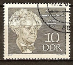 Stamps Germany -  Martin Andersen Nexo 1869-1954 (poeta)DDR.