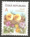 Stamps Europe - Czech Republic -  Feliz Pascua, flores y nido