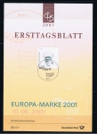 Stamps Germany -  Europa 2001 Erstausgabe  Wasser