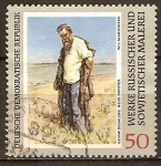 Stamps Germany -  Dresde Galería de Pinturas nuevos maestros,obras del pintor ruso y soviético (Makovsky)DDR. 