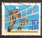 Stamps Germany -  A partir del trabajo de los bomberos(DDR).