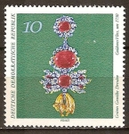 Stamps Germany -  Bóveda Verde de Dresde-Insignia del Toisón de Oro, c. 1730(DDR)