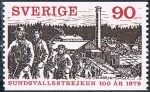 Stamps : Europe : Sweden :  CENTENARIO DE LA PRIMERA HUELGA DE LOS TIEMPOS MODERNOS EN SUNDSWALL. Y&T Nº 1053