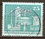 Stamps Germany -  Torre de televisión,plaza Alejandro en Berlín-DDR.