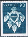 Stamps Sweden -  NAVIDAD 1979. YOYAS Y VESTIDOS FOLKLORICOS. JOYA EN FORMA DE CORAZÓN DE KLOWSJÖ. Y&T Nº 1071