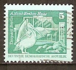 Stamps Germany -  Zoológico de Berlín,casa Alfred Brehm,Berlín-DDR.