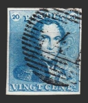 Stamps : Europe : Belgium :  Leopoldo I - 20 c.