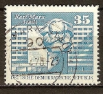 Stamps Germany -  Monumento de Karl Marx,Berlín-DDR.