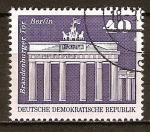 Stamps Germany -  Puerta de Brandenburgo de Berlín-DDR .