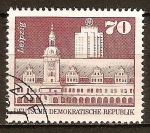 Stamps Germany -  Antiguo Ayuntamiento de Leipzig-DDR.