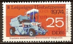 Sellos del Mundo : Europa : Alemania : Feria de Otoño,Leipzig 1974,de maquinaria agricula.(DDR).