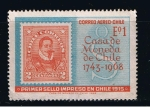 Sellos de America - Chile -  Primer sello impreso en Chile  1915
