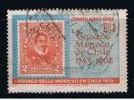 Stamps : America : Chile :  Primer sello impreso en Chile  1915