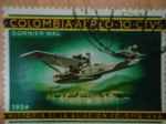 Stamps Colombia -  Scott/Colombia:C471 - Historia de la aviación Colombiana(Dornier Wal 1924)