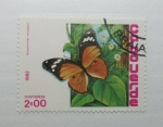 Stamps Cape Verde -  Mariposas. Hipolimnas Misippus.