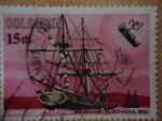 Stamps Colombia -  Bergantines de Riohacha 1850.