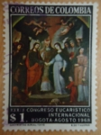 Sellos del Mundo : America : Colombia : XXXIX Congreso Eucaristico Internacional (Bogotá Agosto 1968) Oleo: El Matrimonio de la Virgen.