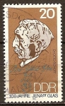 Stamps Germany -  Centenario de vidrio de Jena. El Dr. Otto Schott (químico)DDR.