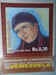 Sellos de America - Venezuela -  Bicent.de la Indep.República Bolivariana de V/zuela(Salvador Delgado-Firmante del Acta)