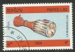 Stamps : Asia : Laos :  Instrumento musical de percusión