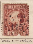 Stamps : Europe : Netherlands :  Guillermo III Ed 1867