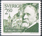 Stamps Sweden -  LAUREADOS CON EL PREMIO NOBEL EN 1919. CARL SPITTELER, LITERATURA. Y&T Nº 1077