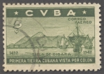 Stamps Cuba -  Primera tierra Cubana vista por Colon 