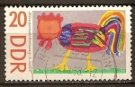 Sellos de Europa - Alemania -  Dibujos de los niños de 6 años(gallo)DDR.