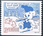 Stamps : Europe : Sweden :  NAVIDAD 1980. HISTORIETAS SUECAS. BAMSE. Y&T Nº 1106