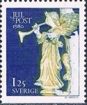 Stamps Sweden -  SELLO PARA LA CORRESPONDENCIA DE NAVIDAD 1980. ANGEL CON LA TROMPETA. Y&T Nº 1115