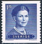 Stamps Sweden -  SERIE BÁSICA. REINA SILVIA. Y&T Nº 1132
