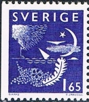 Stamps : Europe : Sweden :  SERIE BÁSICA. NOCHE Y DIA, DE OLLE KAKS. Y&T Nº 1142